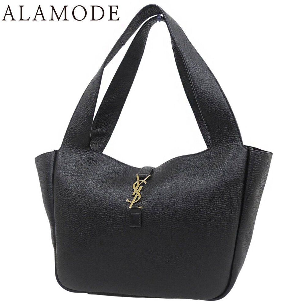 Saint Laurent Paris Le Cassette Bear Tote Bag Bea Leather Shoulder Bag Black